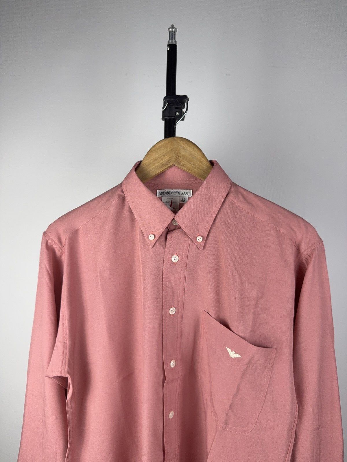 Armani Collezioni × Emporio Armani × Giorgio Armani Vintage 90s Emporio Armani Bottom down pocket Shirt Rare Size US M / EU 48-50 / 2 - 2 Thumbnail