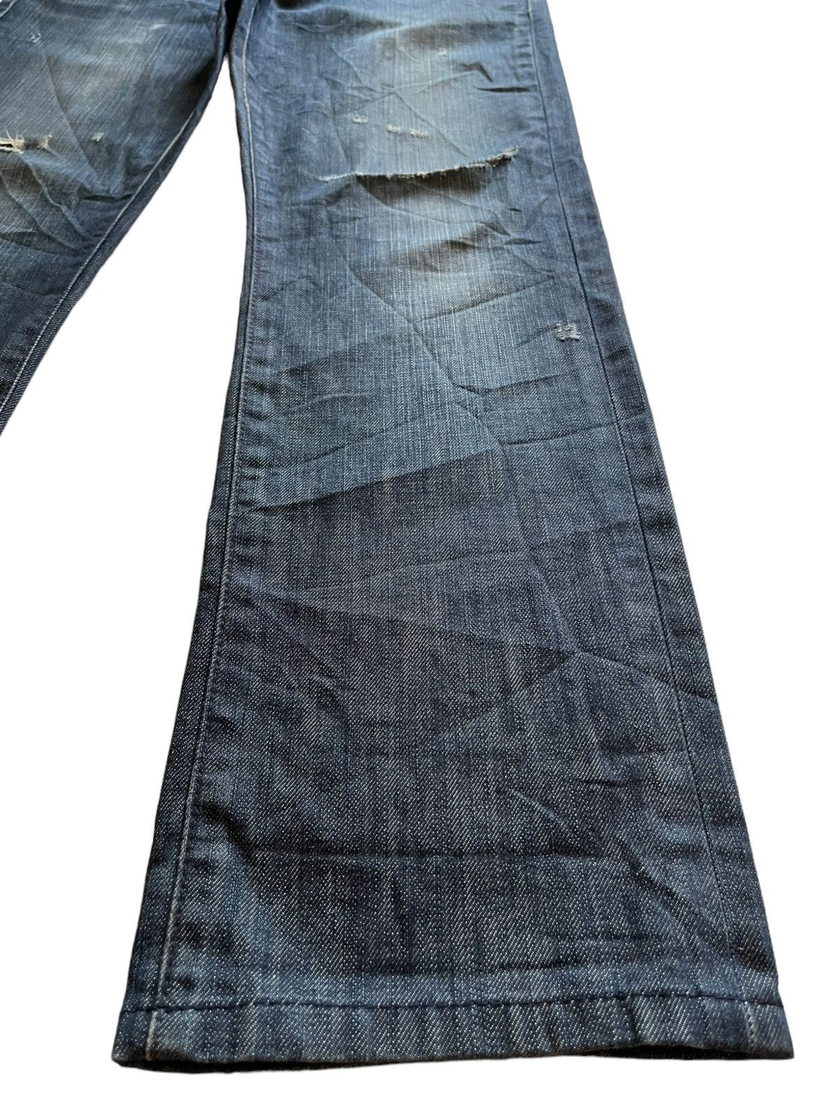 Japanese Brand × Uniqlo SALES🔥Vintage Uniqlo Mud Wash Distressed Slim Fit Jeans Size US 32 / EU 48 - 7 Thumbnail