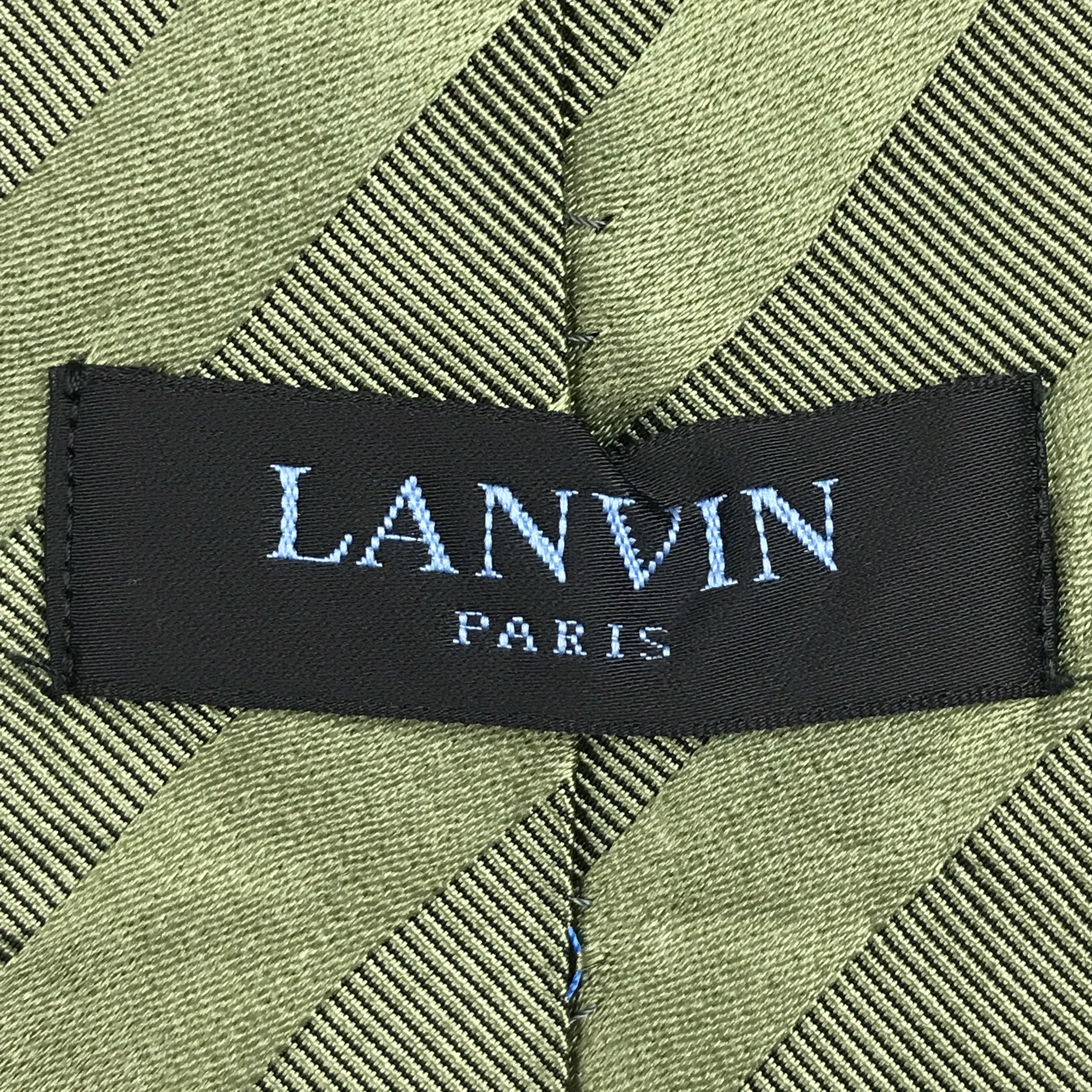 Designer × Lanvin × Vintage Vintage Lanvin 80% Silk 20% Cotton Necktie Size ONE SIZE - 8 Thumbnail