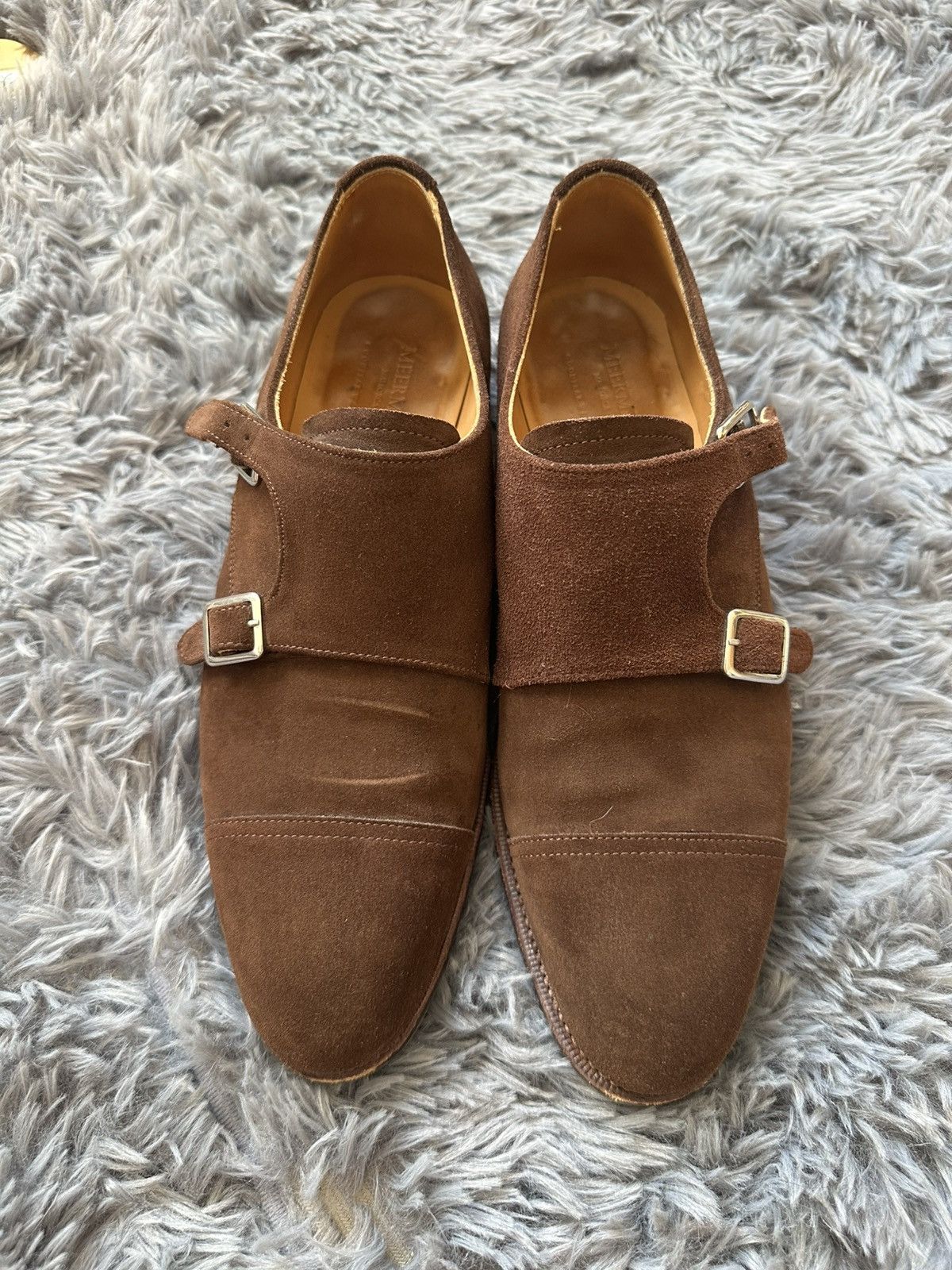 Meermin Meermin size 8.5 brown suede double monk straps EUC! Size US 8.5 / EU 41-42 - 1 Thumbnail