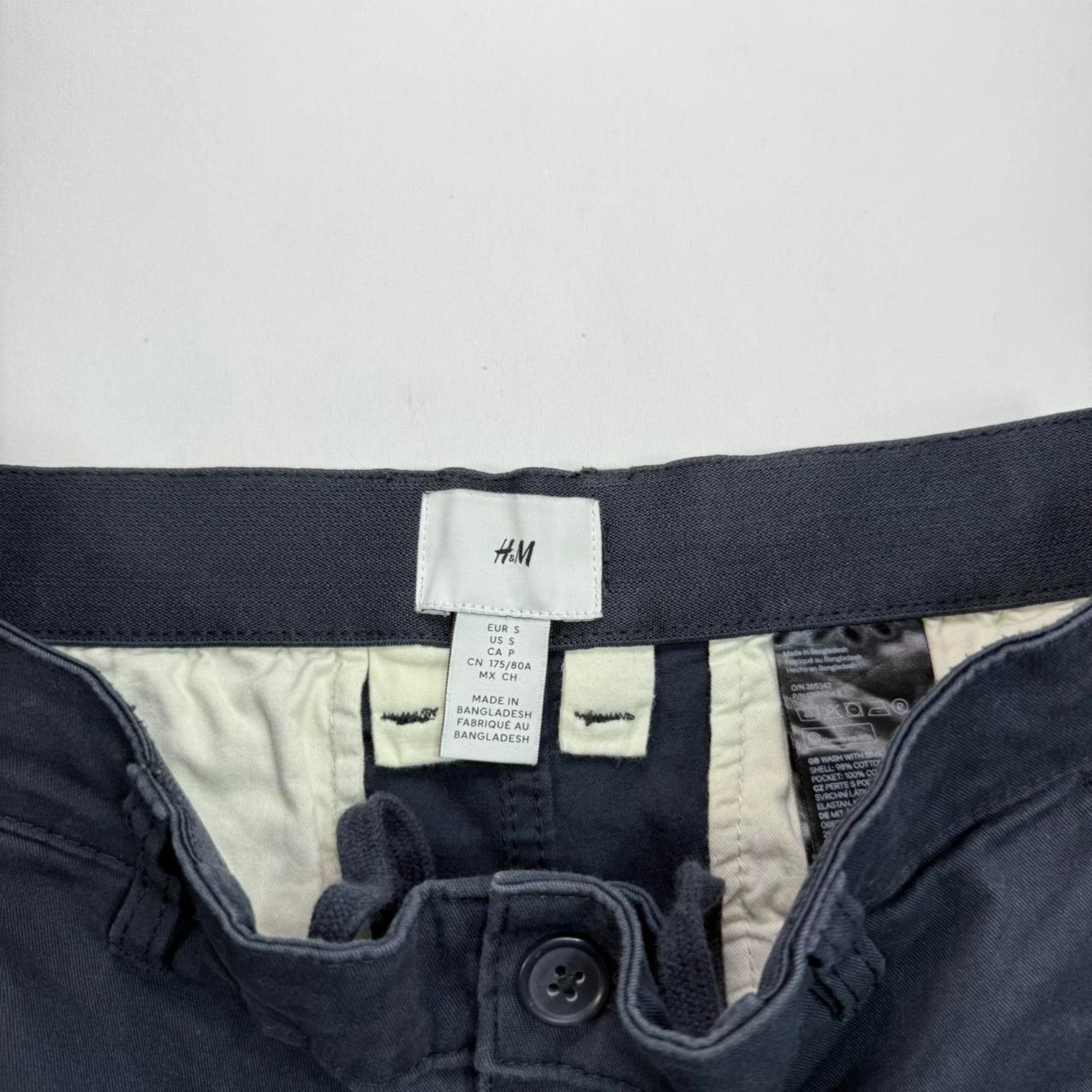 H&M Men’s Navy Blue / Black H&M Chino Shorts sz S Size US 30 / EU 46 - 5 Thumbnail