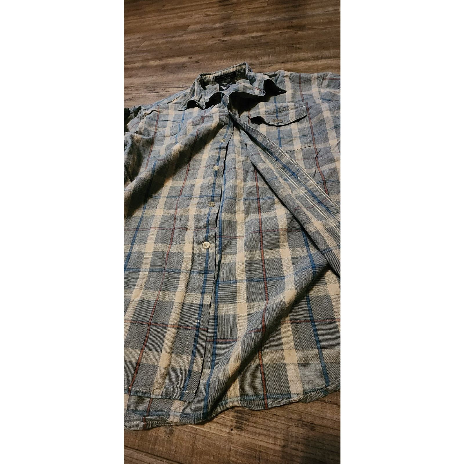 Dockers Dockers Blue Plaid Long Sleeve Button Up Shirt Sz Large 1407 Size US L / EU 52-54 / 3 - 8 Thumbnail