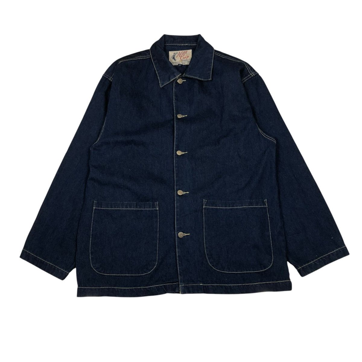 Japanese Brand 🔥VINTAGE DENIM CHORE JACKET HILL CROP POCKET ISSEY MIYAKE Size US M / EU 48-50 / 2 - 1 Thumbnail