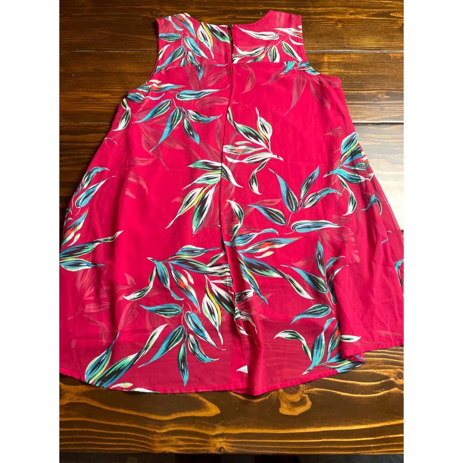 Pinko Flutter & Kick Tank Shirt Women's Size S Pink Floral Maternity Halter Sleeveless Casual Size S / US 4 / IT 40 - 2 Thumbnail