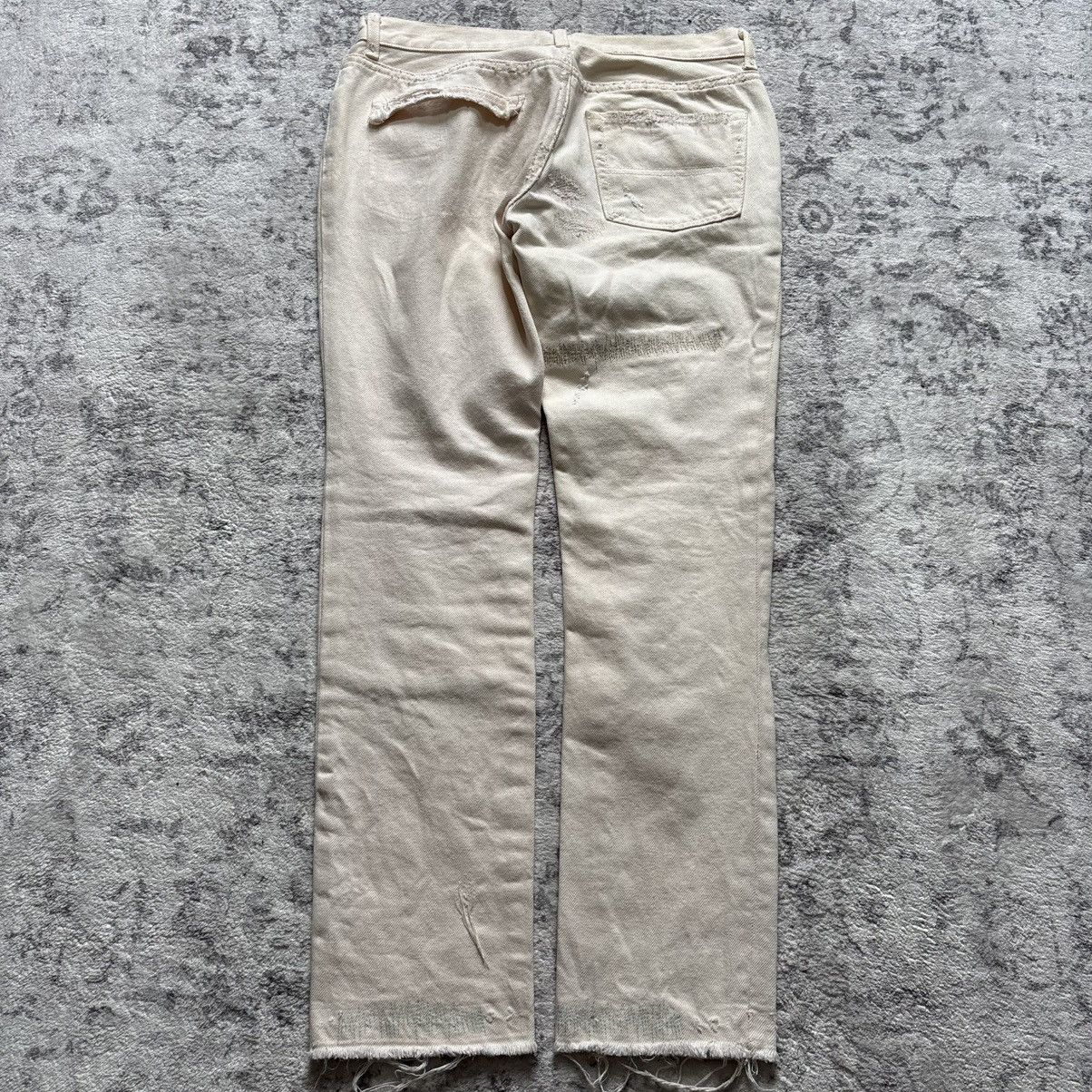Undercover Undercover SS05 68 Green Yarn Vampire Jeans White | Size 2 Size US 27 - 8 Thumbnail