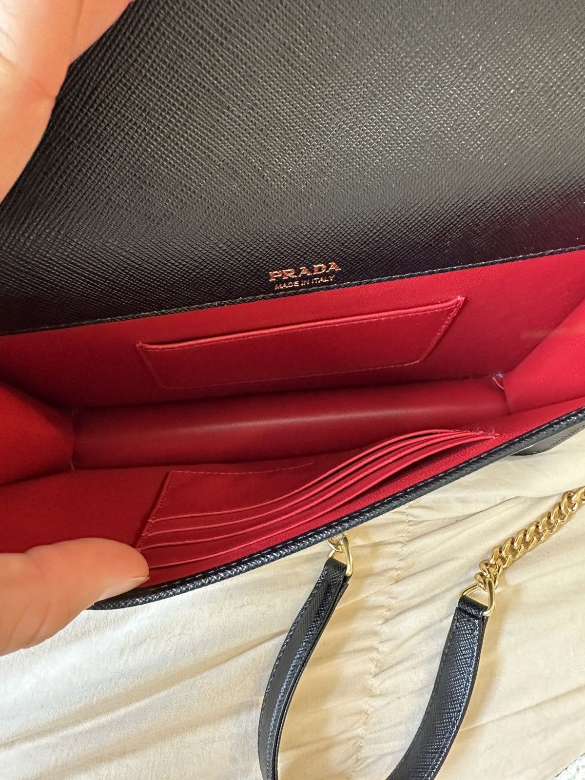 Prada Prada Saffiano Mini Shoulder Bag Size ONE SIZE - 4 Thumbnail
