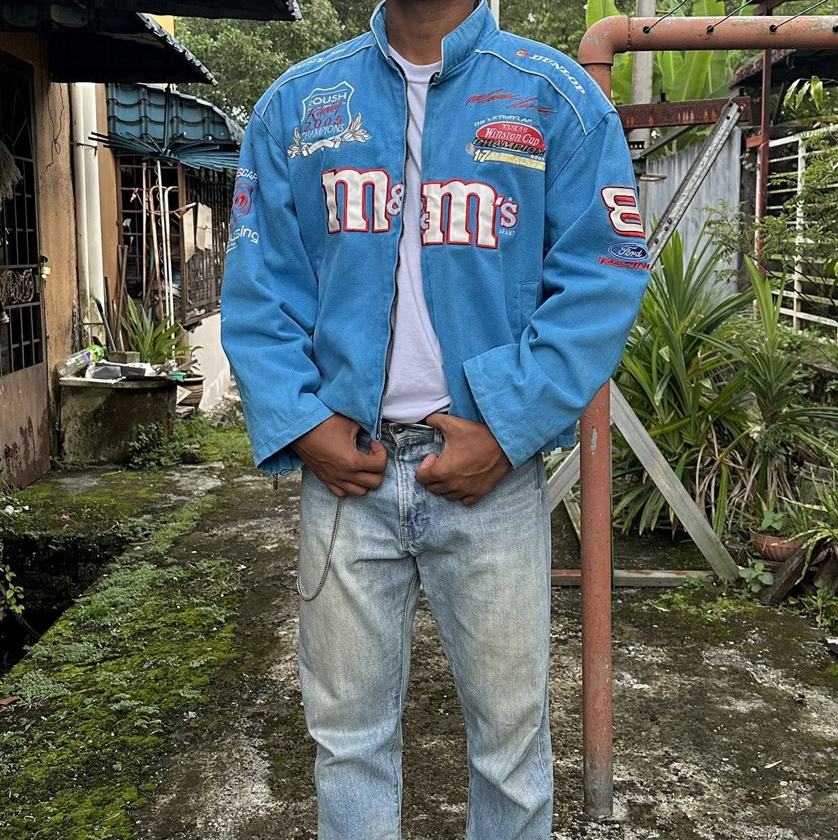 NASCAR 👹Vintage NASCAR M&Ms MATT KENSETH Bomber Jacket Size US M / EU 48-50 / 2 - 4 Thumbnail