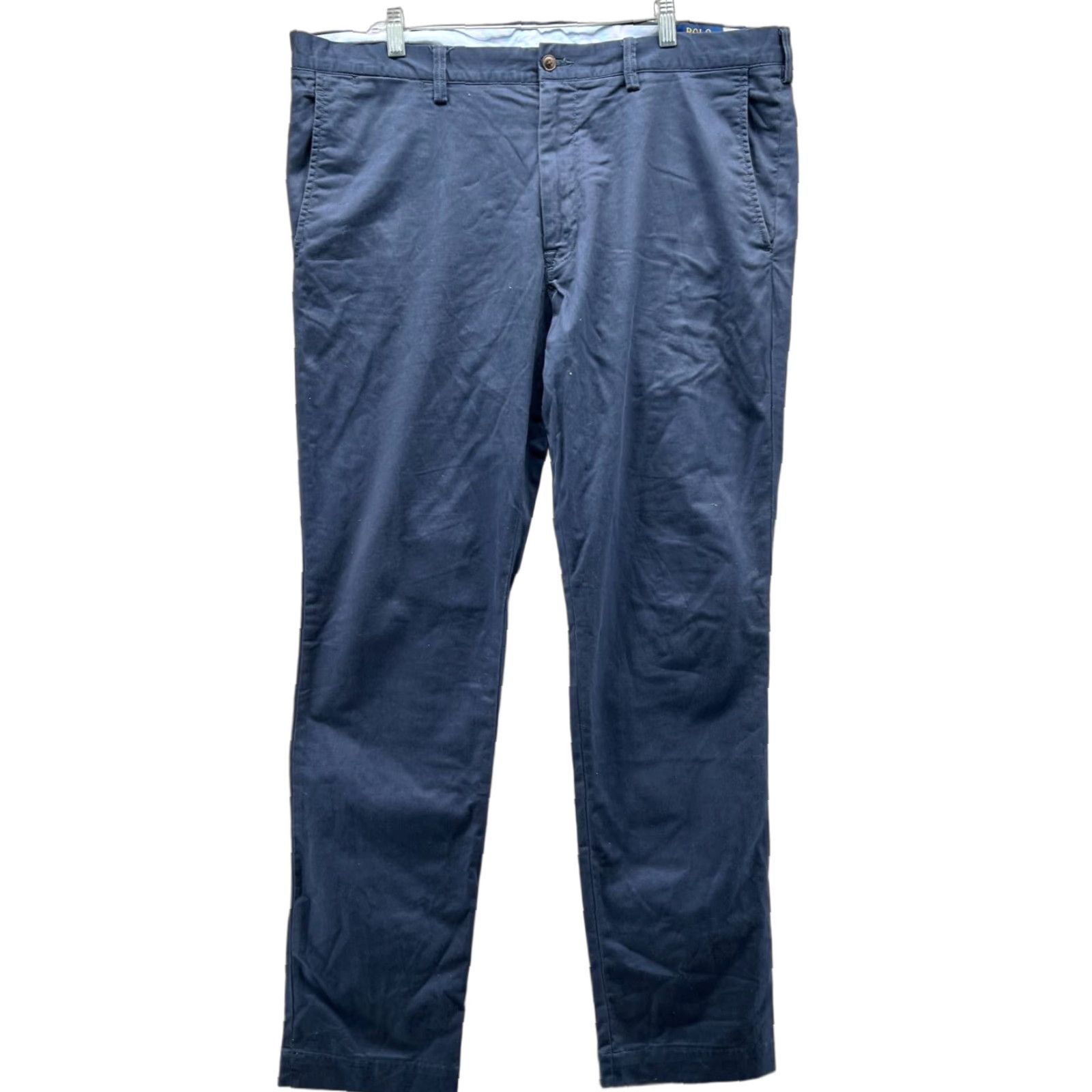 Polo Ralph Lauren Polo Ralph Lauren Chino Pants Mens 38x34 Blue Navy Slim Flat Front Stretch Dress Pants Regular Size 38 Mens Size US M / EU 48-50 / 2 - 1 Thumbnail