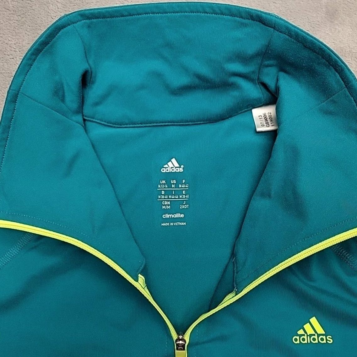 Adidas Adidas Pullover Quarter Zip Activewear Athleisure Climalite Teal Green M Women Size M / US 6-8 / IT 42-44 - 4 Thumbnail
