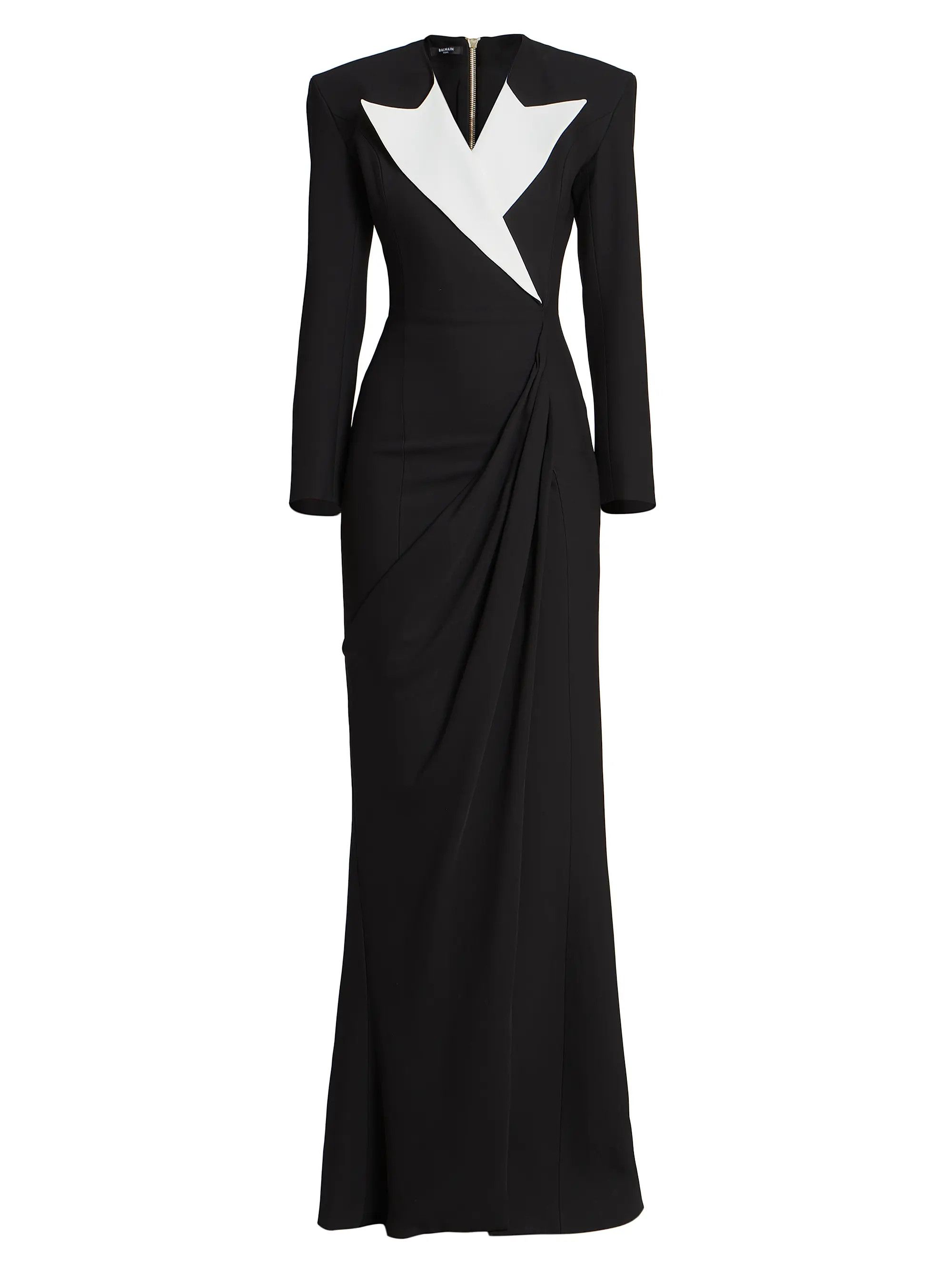 Balmain o1s1wg110825 Blazer Maxi Dress in Black Size S / US 4 / IT 40 - 1 Thumbnail