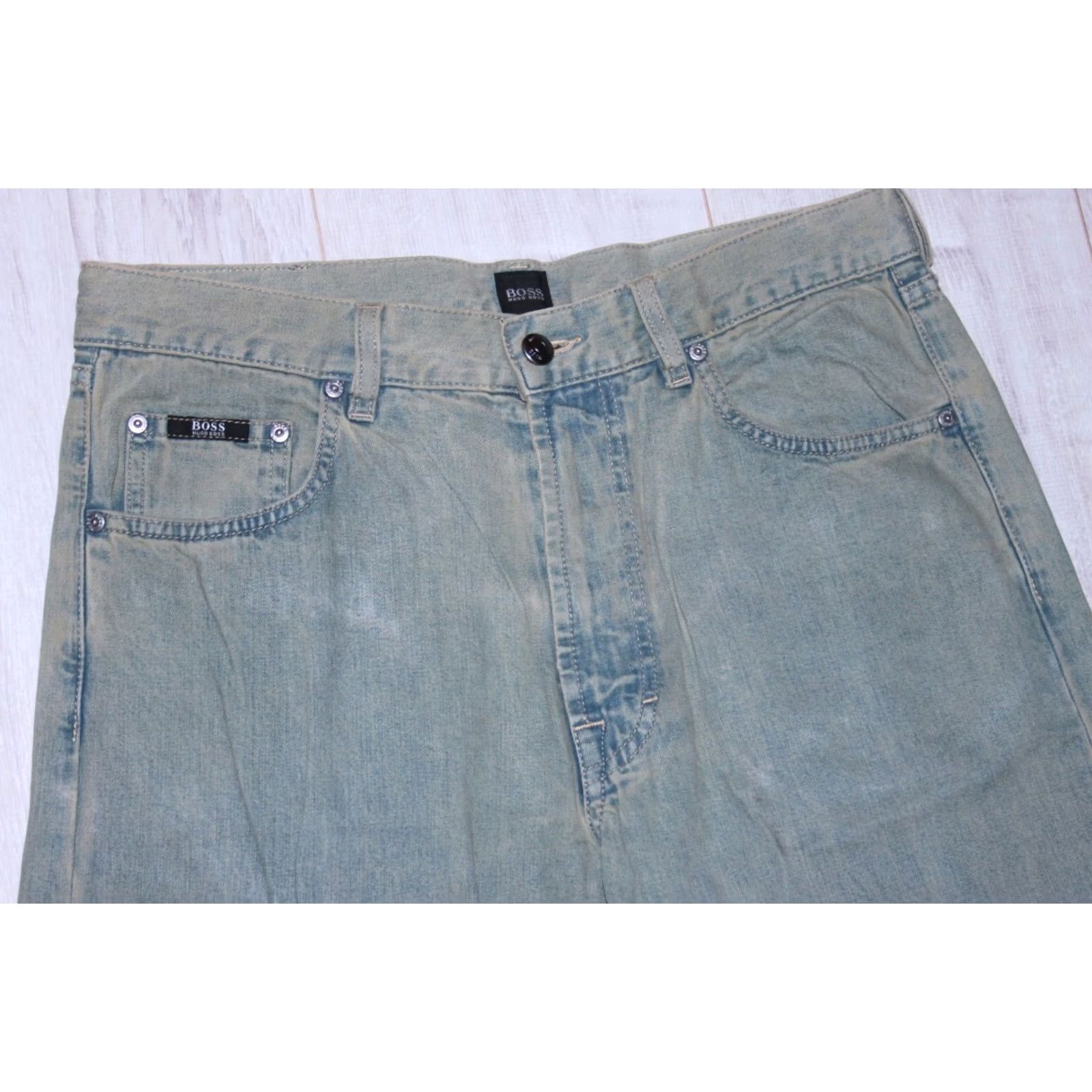 Hugo Boss VINTAGE Hugo Boss Arkansas jeans Green Mens Size W33 L30 Size US 33 - 2 Thumbnail