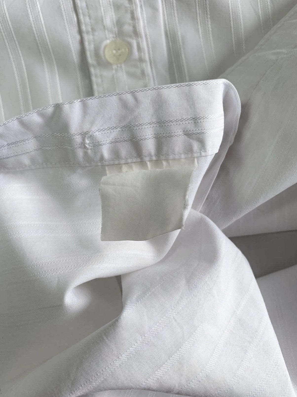 Balenciaga balenciaga stripe white on white button up shirt Size US L / EU 52-54 / 3 - 11 Thumbnail