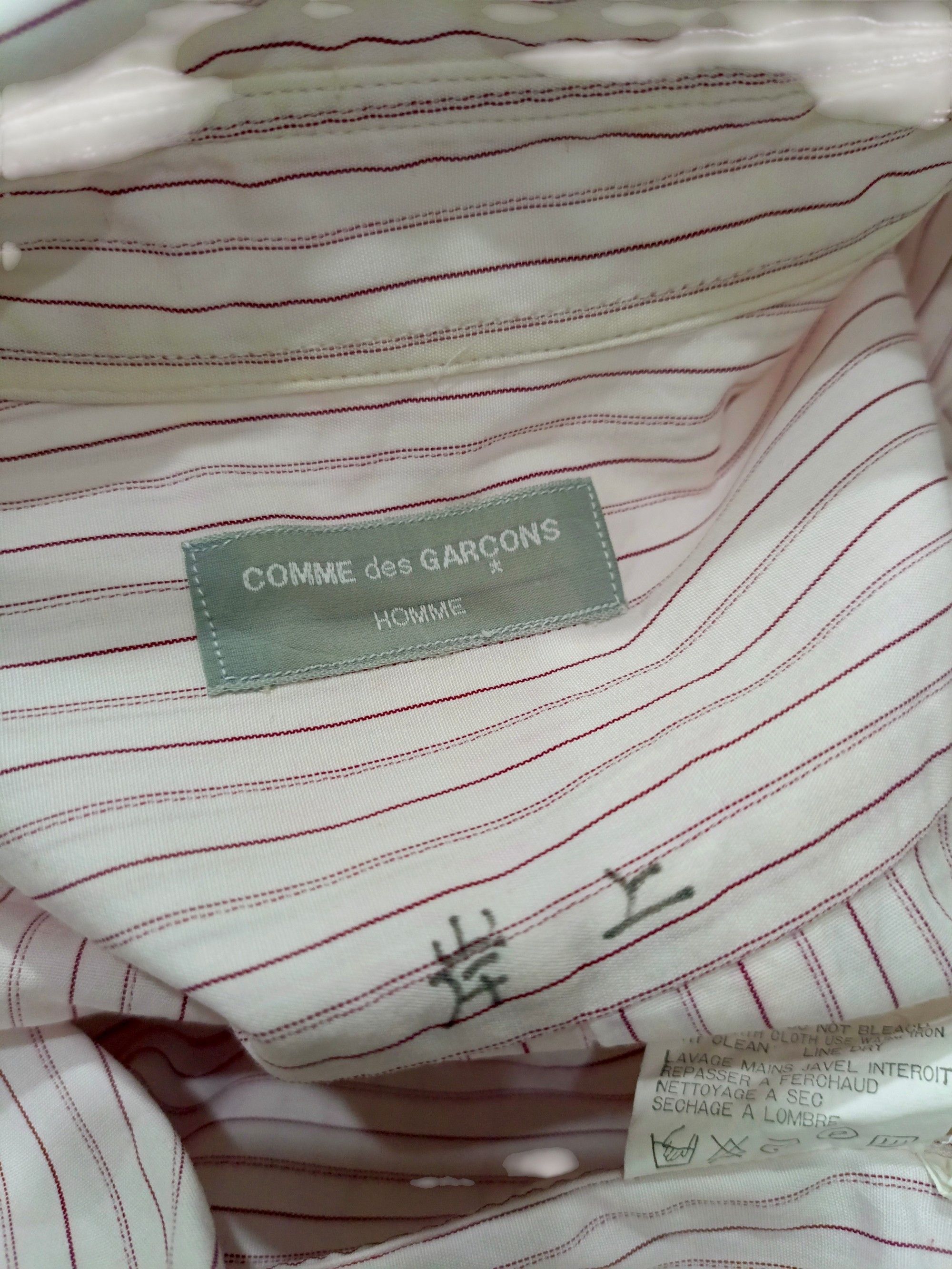 Comme des Garcons Homme Vintage 90’s CDGH Striped Button Up Shirt Size US L / EU 52-54 / 3 - 9 Thumbnail