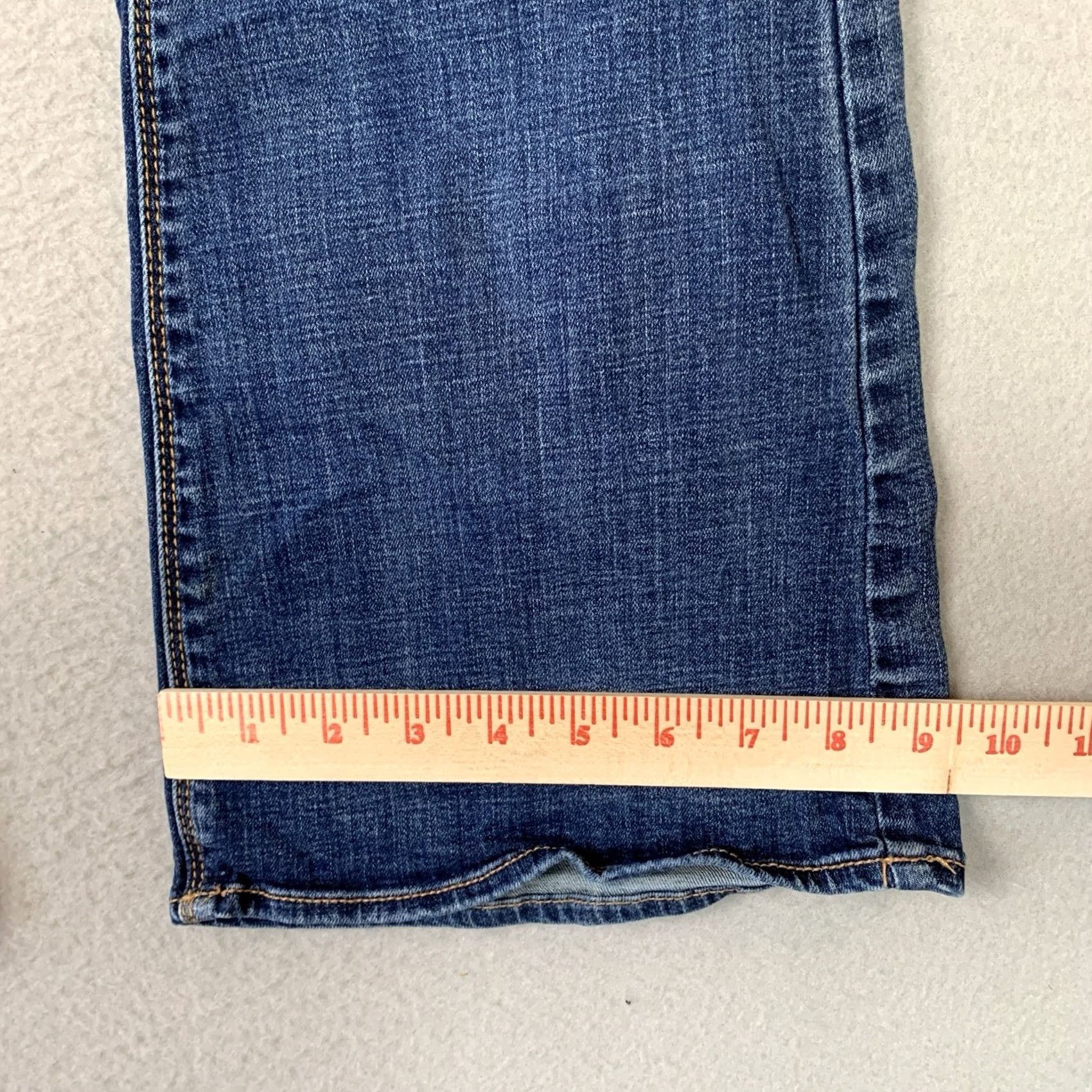 Vintage VINTAGE American Eagle Jeans Womens 10 Long Blue Artist Flare 90s Bohemian Hipster Retro Y2K Festival College City School Jeans Womens Size 32" / US 10 / IT 46 - 7 Thumbnail