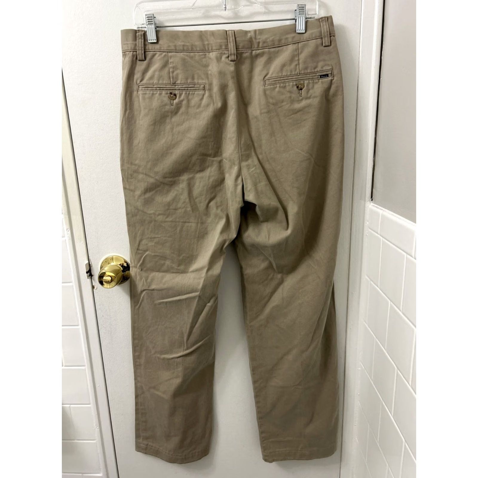 Polo Ralph Lauren Polo Ralph Lauren Pants Mens 32x32 Tan Chino Classic Fit Cotton Twill YKK Casual Business Travel Size US XS / EU 42 / 0 - 4 Thumbnail