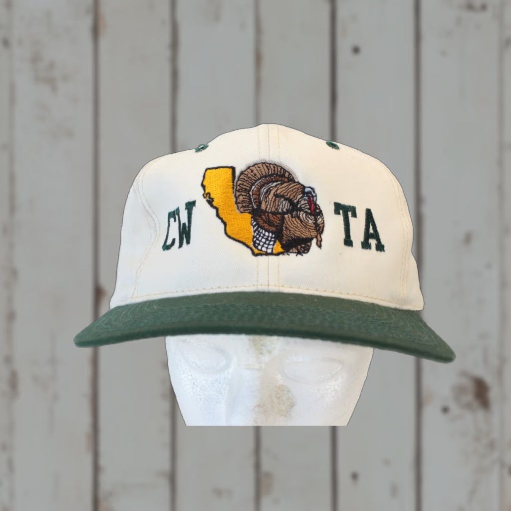 Vintage VINTAGE CWTA California Wild Turkey Snapback Hat White Green CA Embroidered FAST Unbranded Unisex Adults Adjustable Hat Turkey 90s Concert? Size ONE SIZE - 1 Thumbnail
