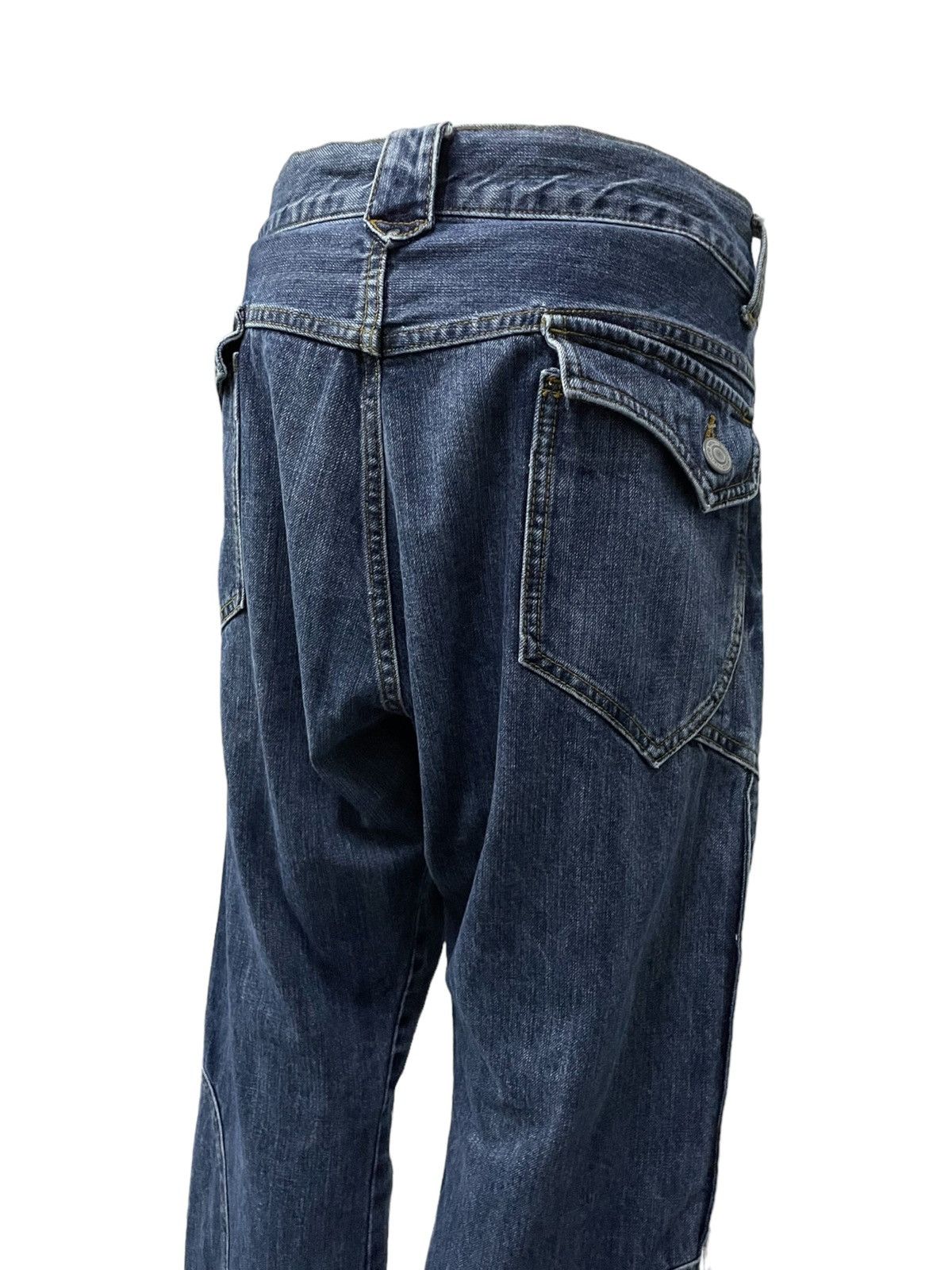 If Six Was Nine × In The Attic × Le Grande Bleu (L.G.B.) Paneled Asymmetrical Poems Flared Jeans Size US 34 / EU 50 - 7 Thumbnail