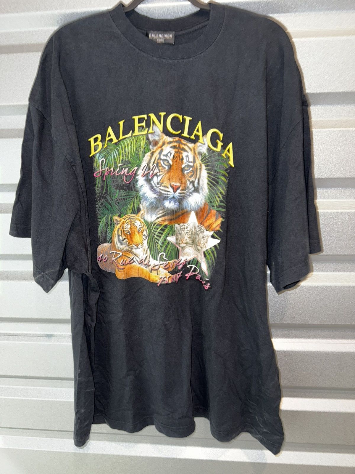 Balenciaga Year of The Tiger Black Tee fits XXL