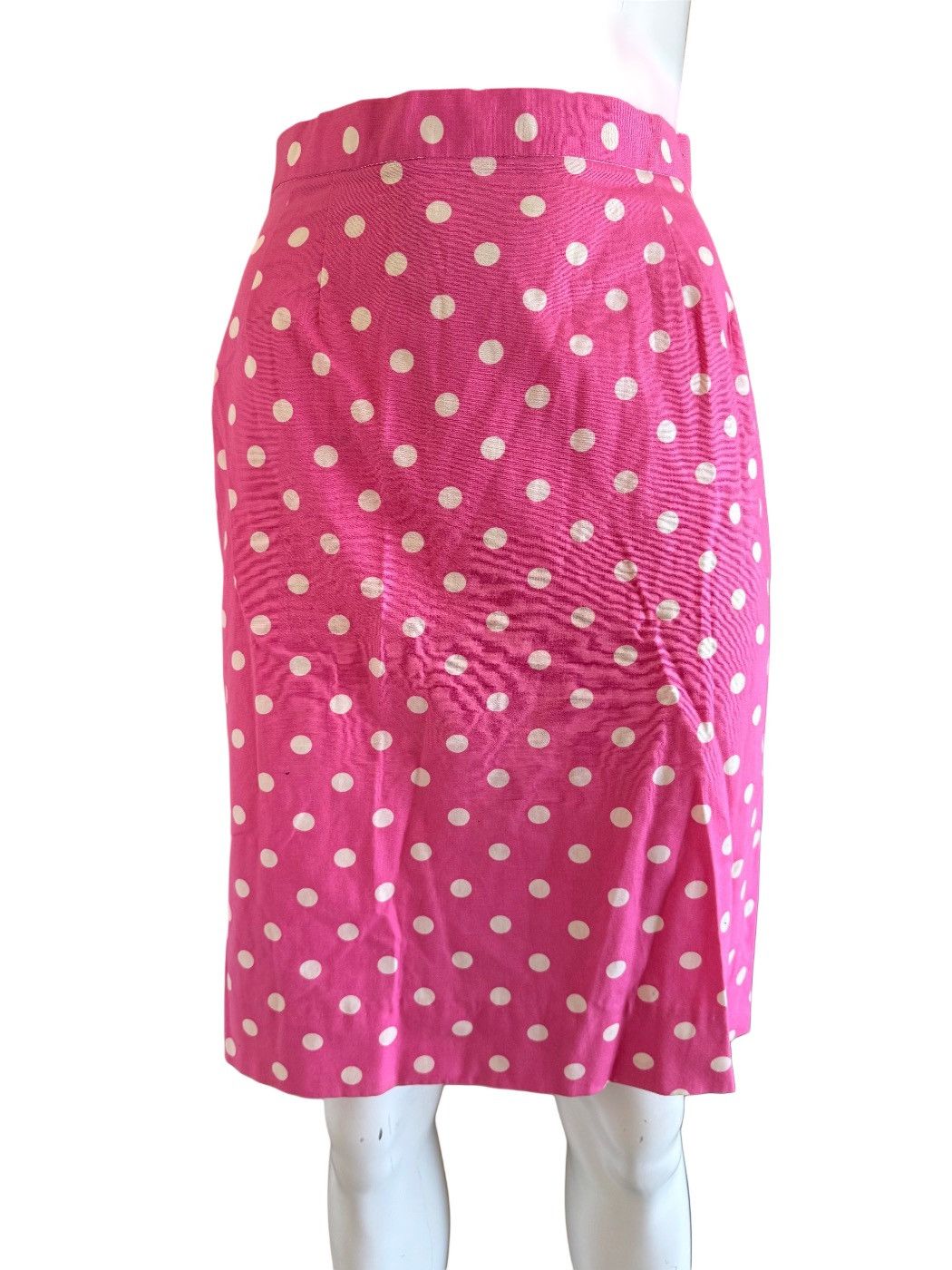 Vintage 80s pink polka dot skirt peplum blouse set XS Size 28" / US 6 / IT 42 - 3 Thumbnail
