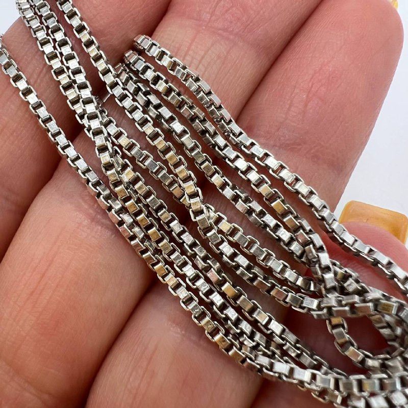 Vintage Sterling Silver 925 Box Chain Necklace 60cm 8.2g