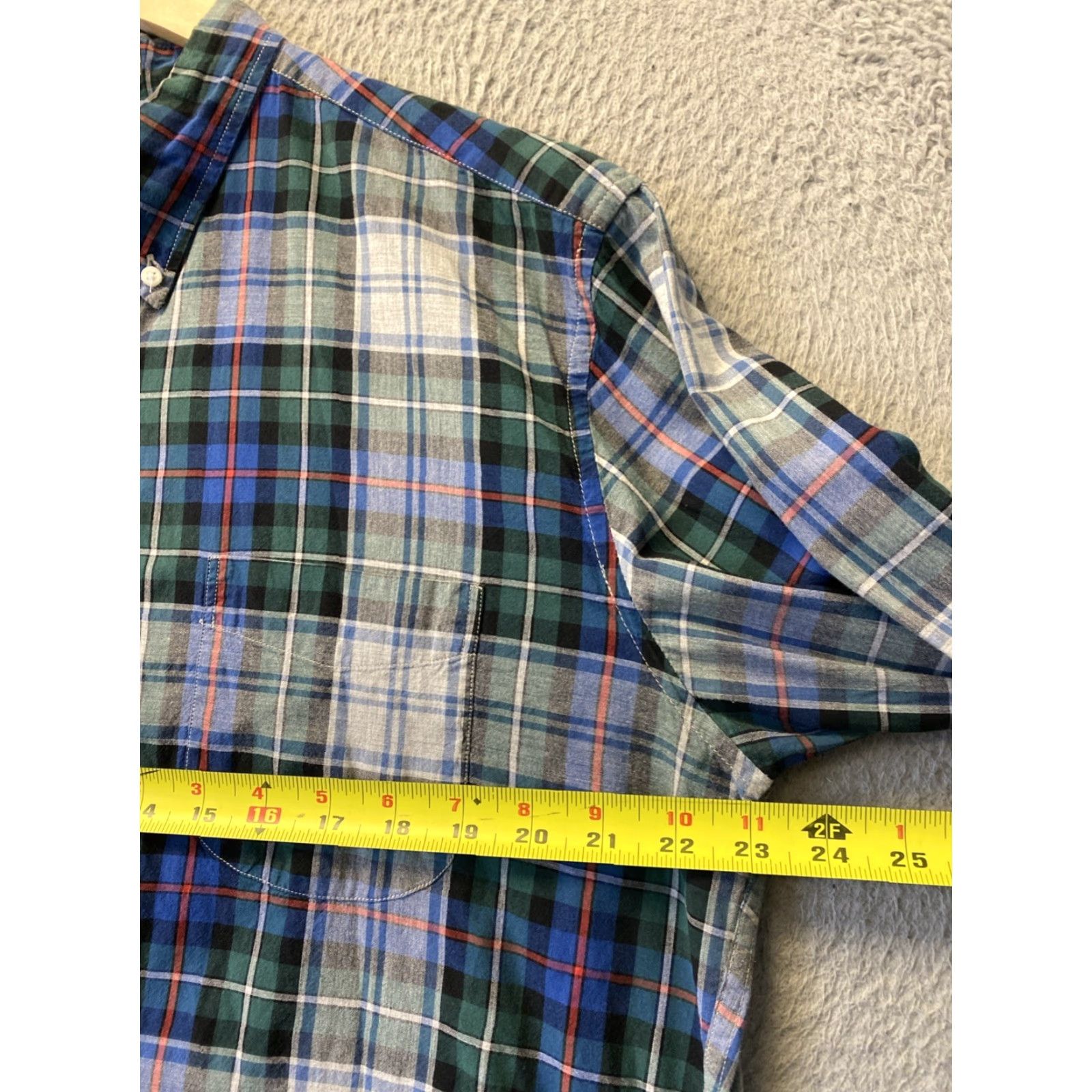 J.Crew J.Crew Shirt Men XL Multicolor Plaid Button-Down Oxford Slim Fit Long Sleeve Blue Green Red Size US XL / EU 56 / 4 - 4 Thumbnail