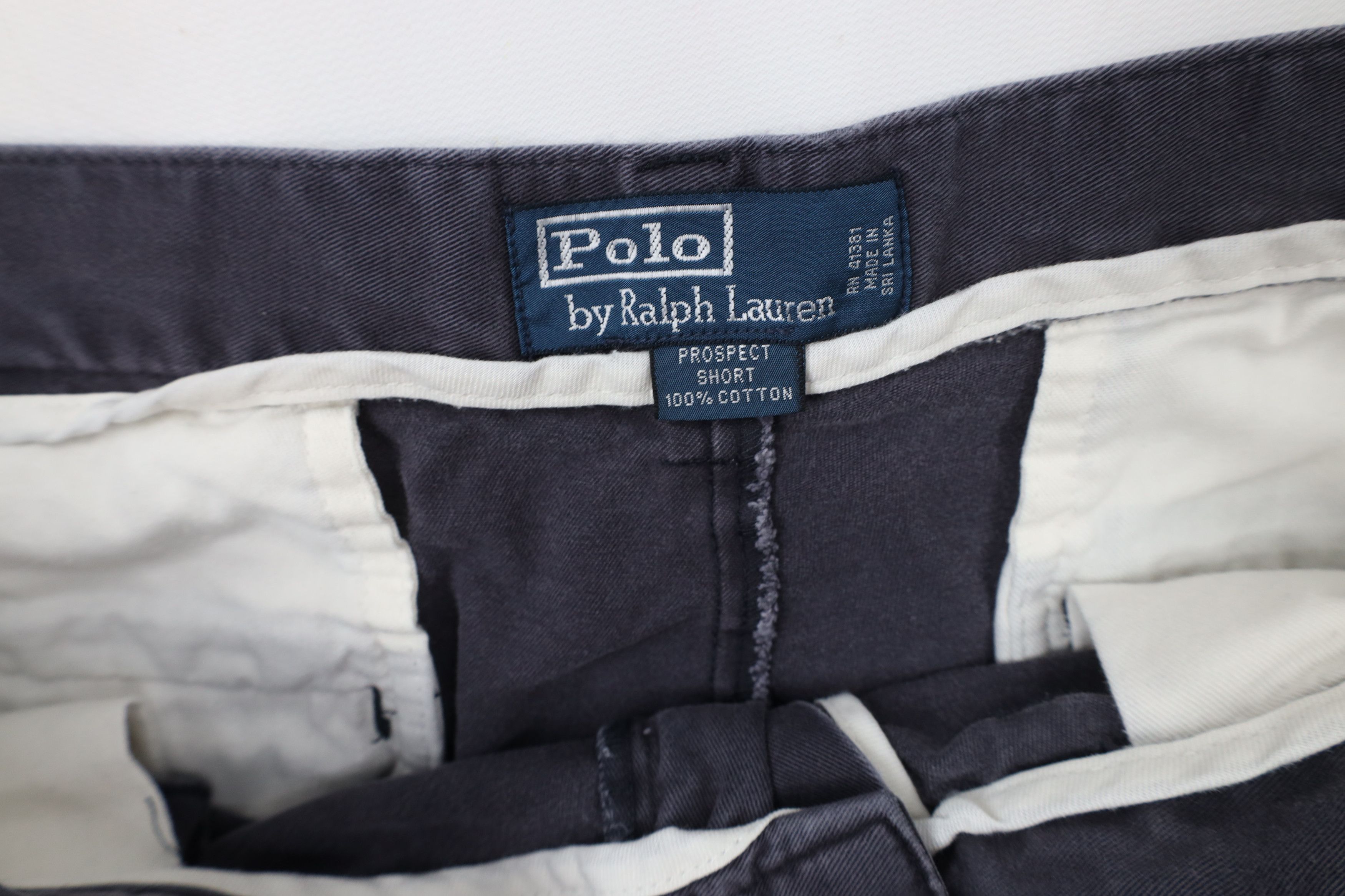 Ralph Lauren × Vintage Vintage 90s Ralph Lauren Spell Above Knee Chino Shorts Blue Size US 32 / EU 48 - 8 Thumbnail