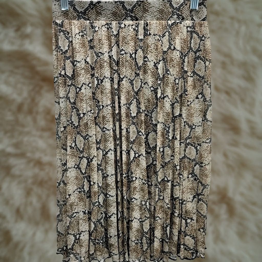 Vintage Womens Mickey Joey Python Snakeskin Print Midi Skirt Sz S New - Misure Size 28" / US 6 / IT 42 - 1 Thumbnail