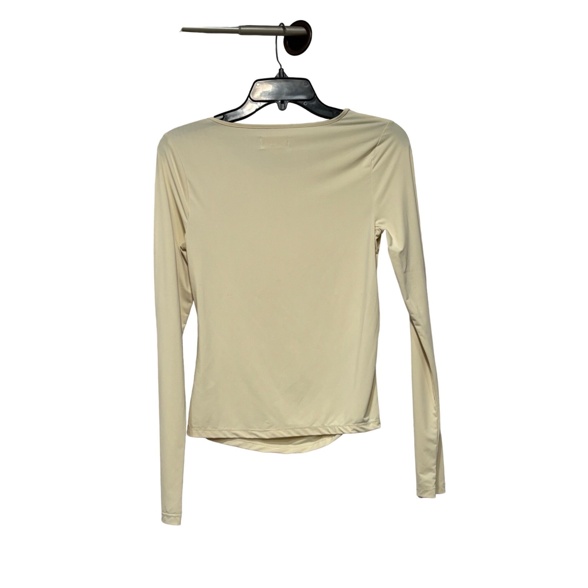 Other Open Edit Ruched Side Long Sleeve Top in Ivory Dove, Sz. S Size S / US 4 / IT 40 - 10 Thumbnail