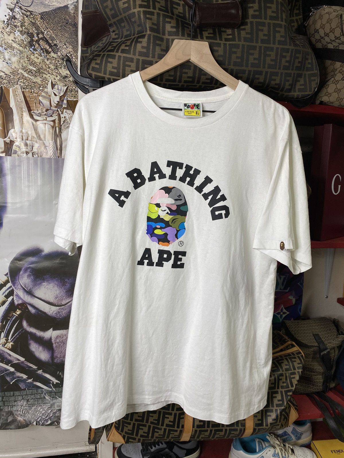 Bape A Bathing Ape Multi Camo Bape College Tee Fits Large Size US L / EU 52-54 / 3 - 1 Thumbnail