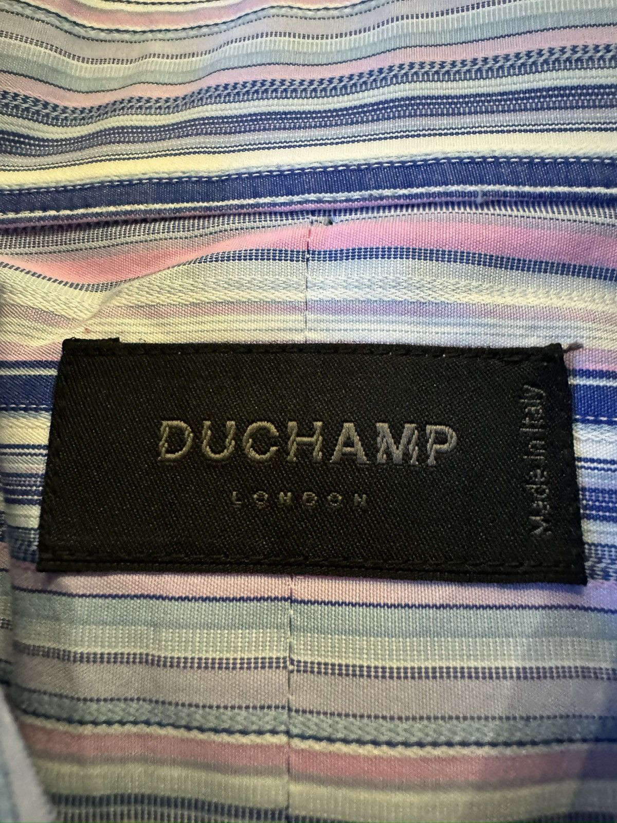 Duchamp London DUCHAMP LONDON Made in Italy French Cuff Sport Shirt Size US XL / EU 56 / 4 - 2 Thumbnail