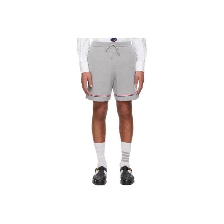 Thom Browne Thom Browne Grey Striped Drawstring Casual Shorts Size US 28 / EU 44 - 1 Thumbnail