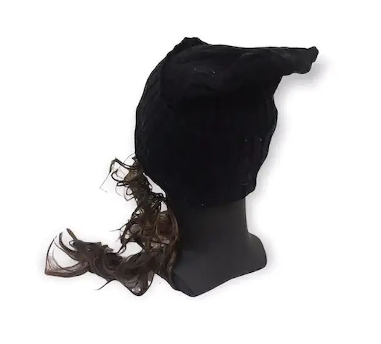 Japanese Brand Japanese Brand Plain with Fake Hair Beanie Hat Size ONE SIZE - 3 Thumbnail
