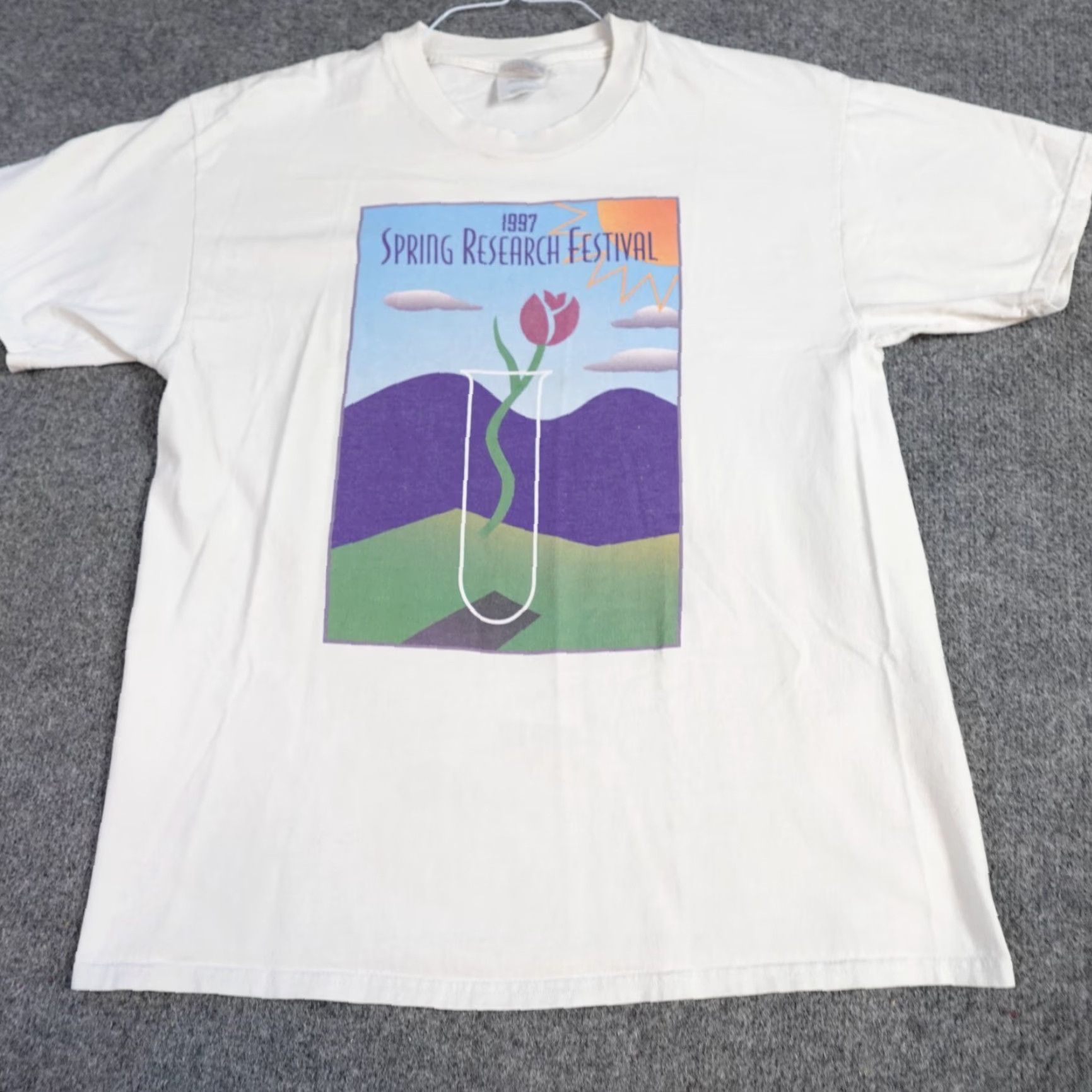 Vintage VINTAGE American Vintage NCI T-Shirt Short Sleeve Crew Neck White USA Made 1997 1990s Men M Size US M / EU 48-50 / 2 - 2 Thumbnail