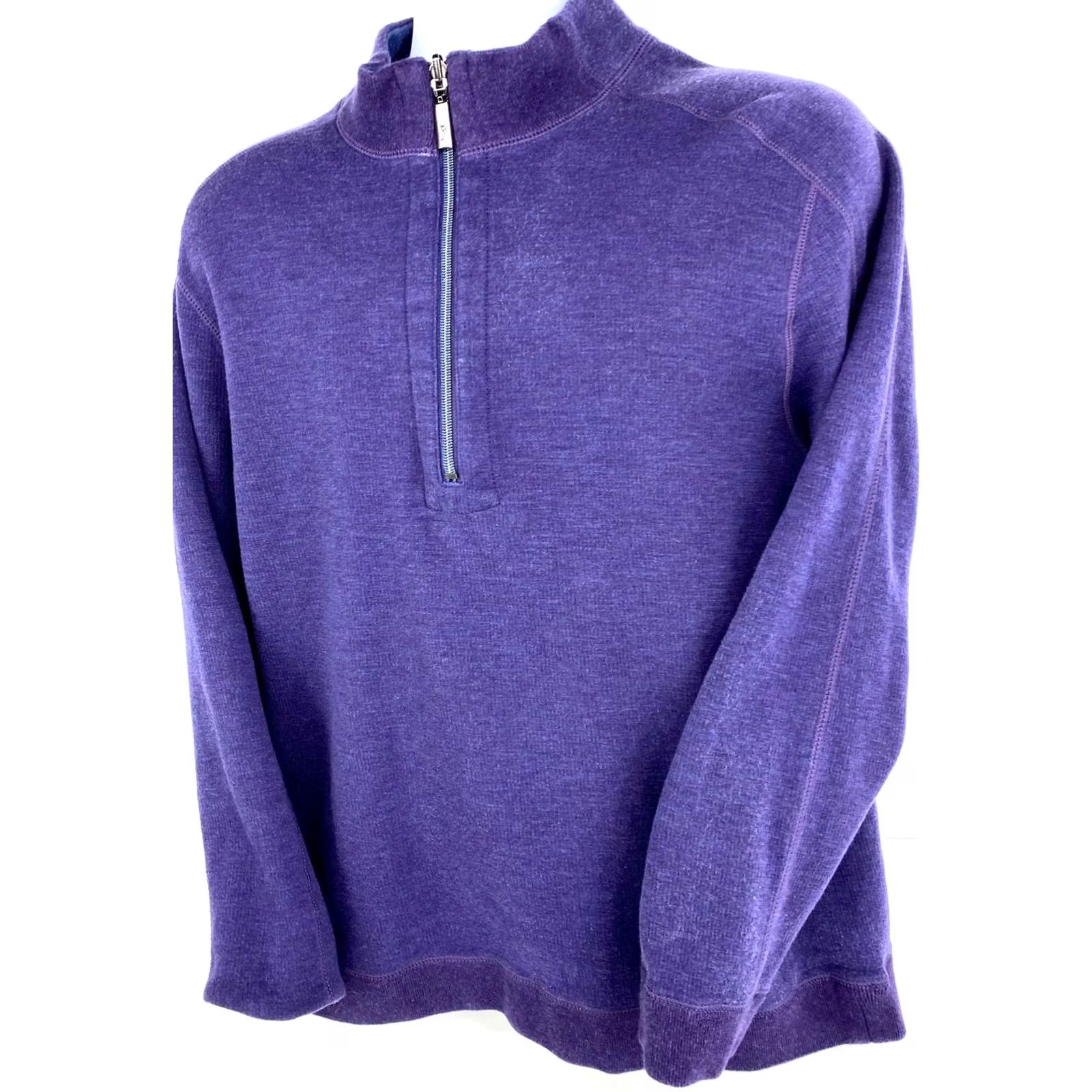 Tommy Bahama VINTAGE Tommy Bahama 1/2 Zip Reversible Mens Size Large Blue Purple Long Sleeve Sweatshirt Shirt Zip Mens L Blue Purple 1/2 Zip Reversible Size US L / EU 52-54 / 3 - 7 Thumbnail