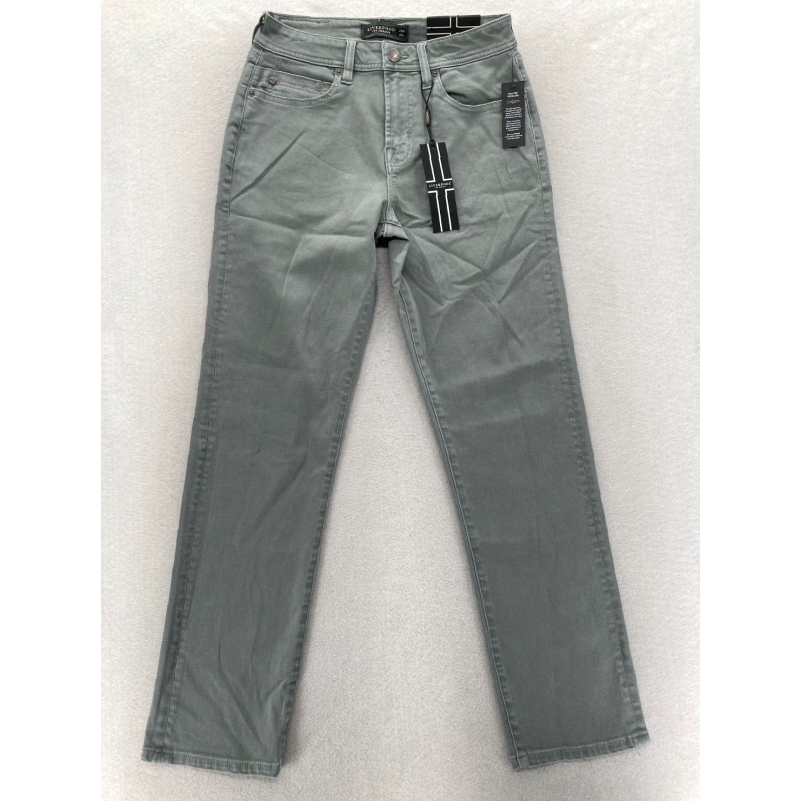 Vintage Liverpool Regent Relaxed Straight 5 Pocket Pants Mens 28x30 Gray Stretch Chino Size US 28 / EU 44 - 2 Thumbnail