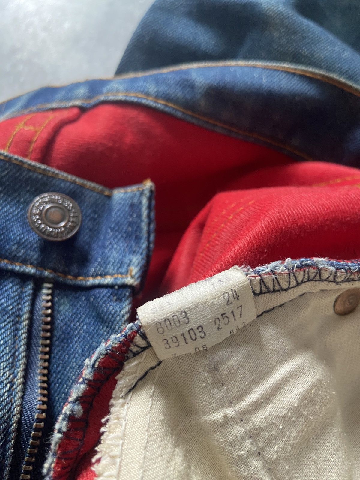 Levi's Vintage Levis 2517 Orange Tab Jeans Flannel Lined Insulated Size US 31 - 8 Thumbnail