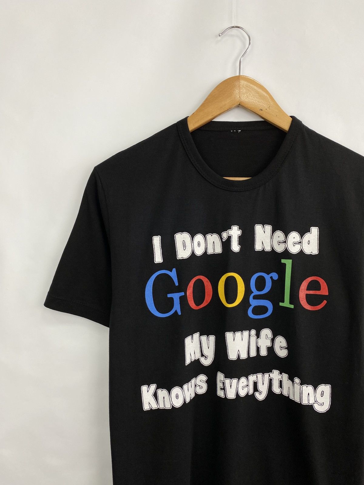 4GSELLER Vintage 90s I don’t need google my wife knows everything Size US S / EU 44-46 / 1 - 2 Thumbnail