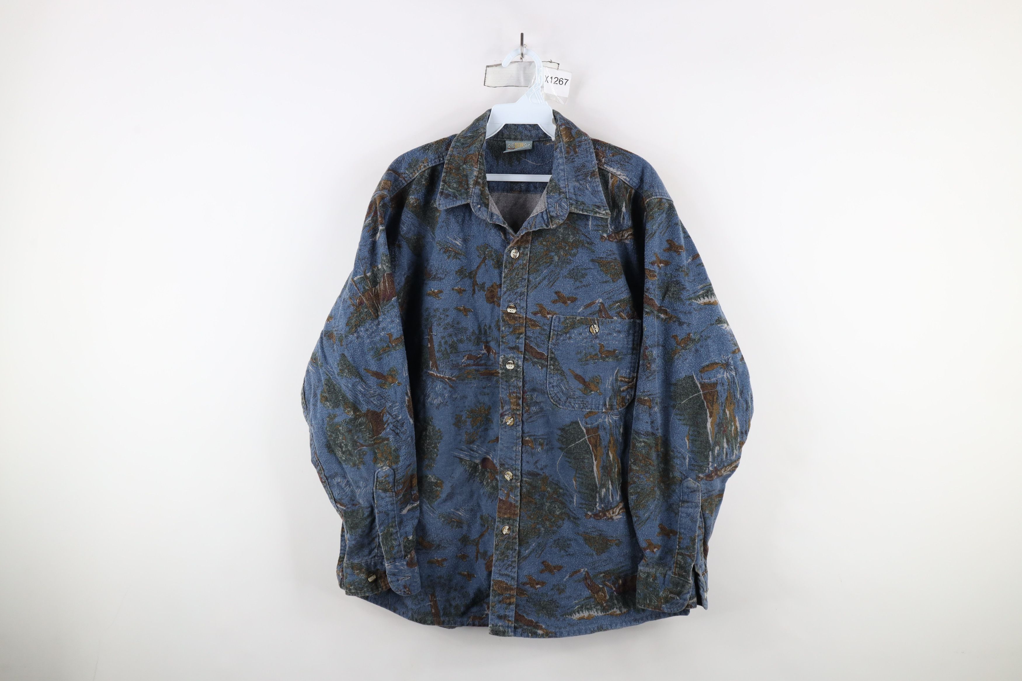 Vintage Vintage 90s Streetwear Button Shirt USA Mens Button Shirt Size US L / EU 52-54 / 3 - 1 Thumbnail
