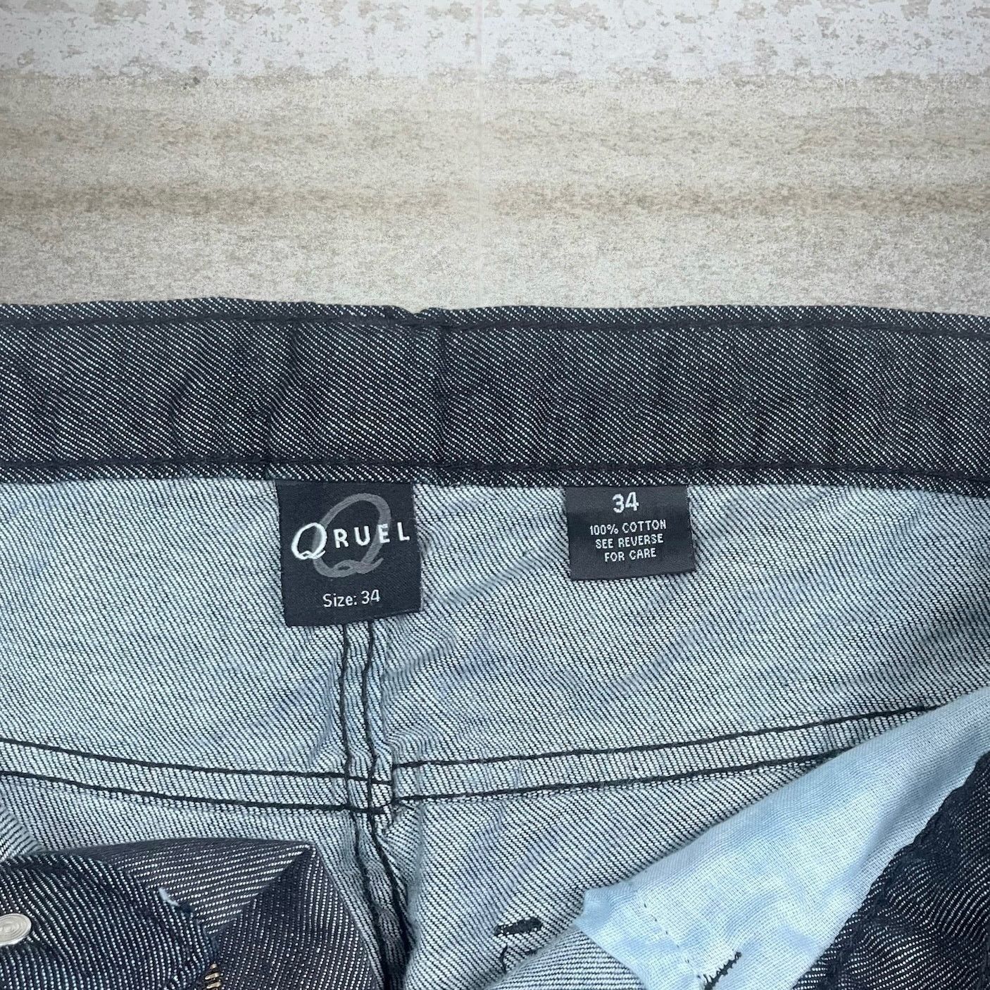 Vintage Vintage Y2K Qruel Skater Jeans 34x34 Straight Leg Blue Wash Size US 34 / EU 50 - 4 Thumbnail