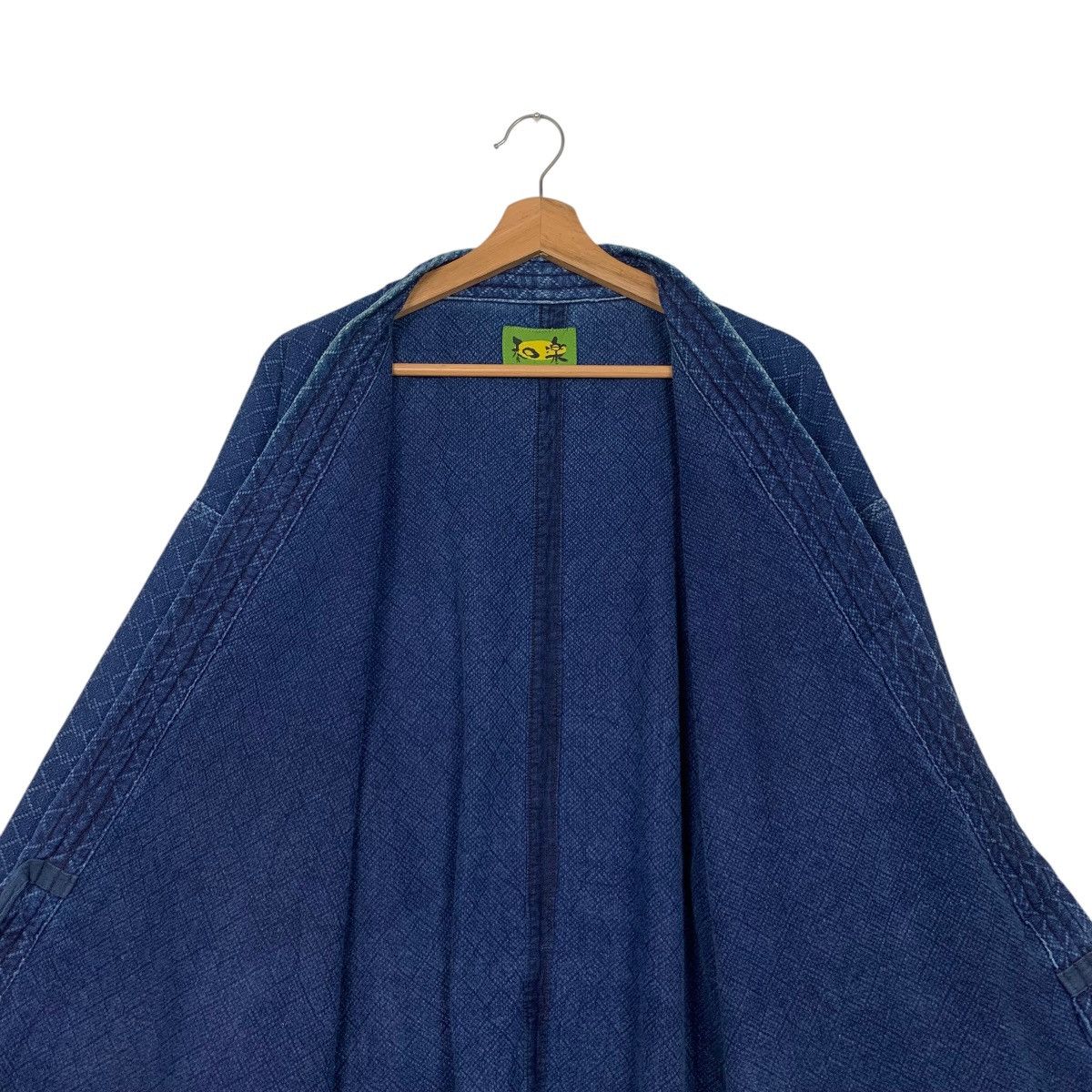 Vintage 90's Blue Indigo Sashiko Thick Weave Kimono #2742-C123 Size US L / EU 52-54 / 3 - 11 Thumbnail