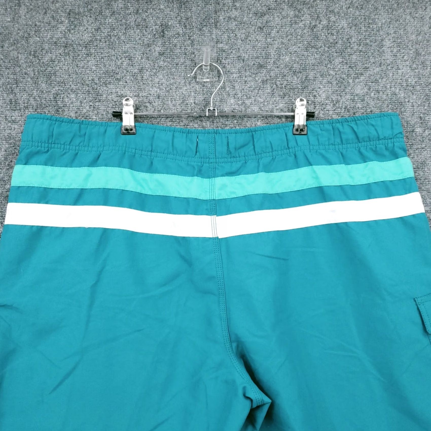 Vintage Teal Cove Swim Trunks Mens XXL 2XL Blue Board Shorts Striped Surfing Size US 39 - 5 Thumbnail
