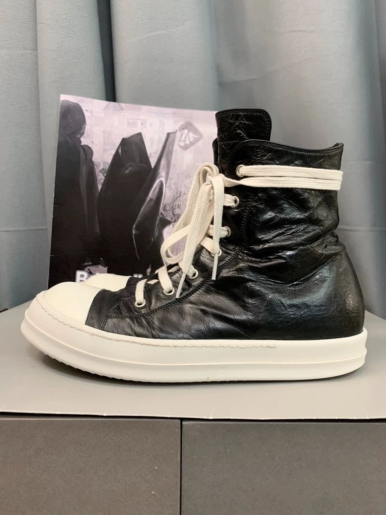 Rick Owens Rick Owens Black and white high-top imitation Converse sne Size US 10 / EU 43 - 3 Thumbnail