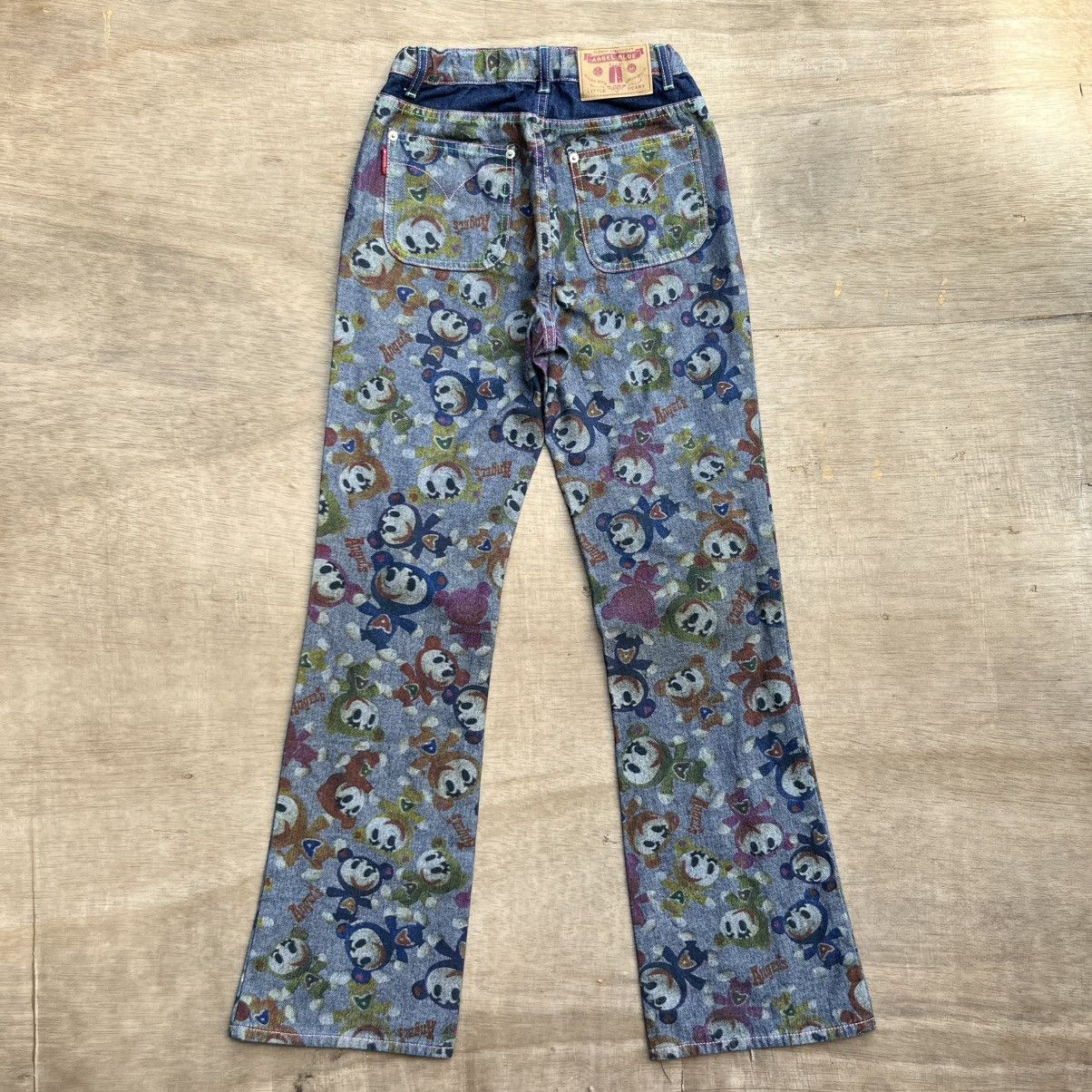 Angel Blue × Beauty Beast × If Six Was Nine ANGEL BLUE PRINT BLUE & PINK ANGELS RARE DENIM BOOTCUT Size 25" / US 0 / IT 36 - 8 Thumbnail