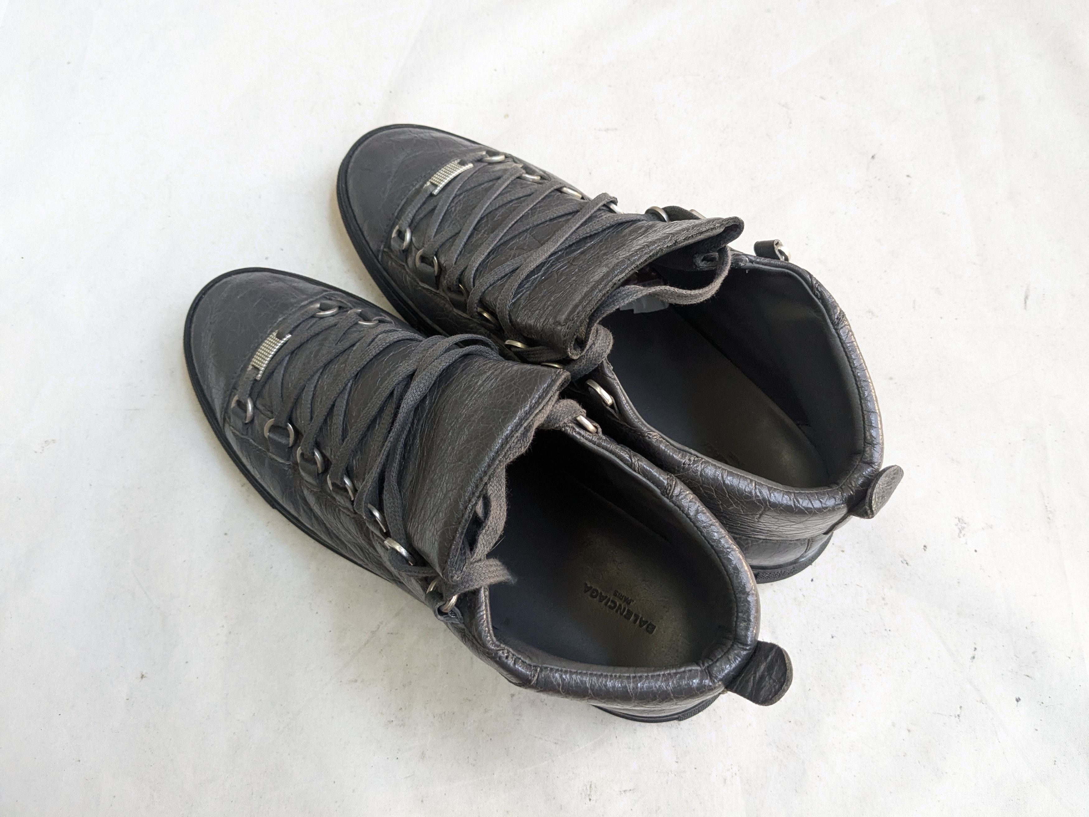 Balenciaga Balenciaga Arena Gray Black 12 High Tops Leather Size US 12 / EU 45 - 8 Thumbnail
