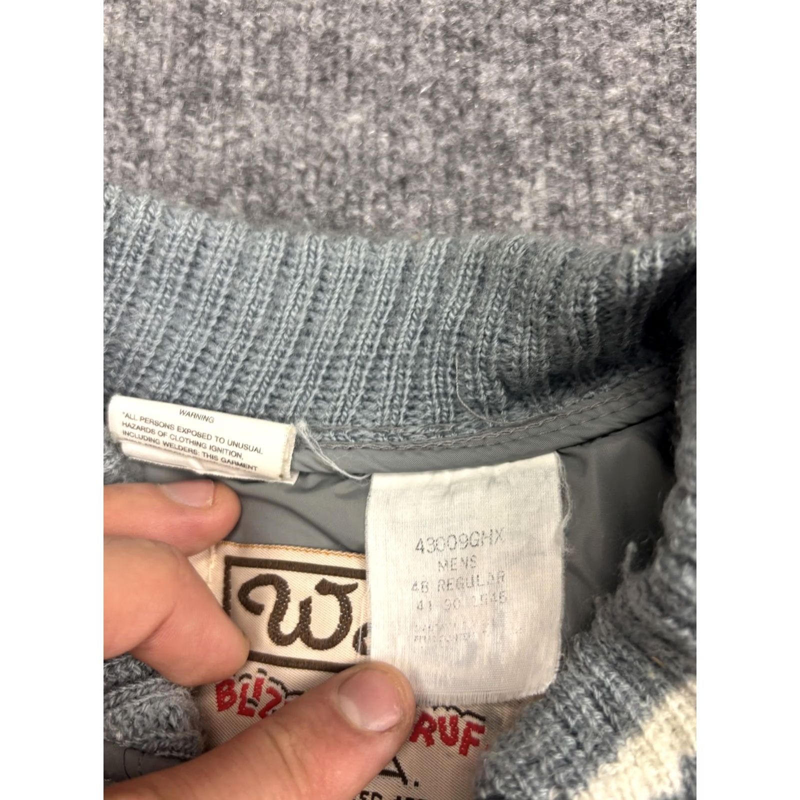Walls VINTAGE Walls Blizzard-Pruf Jacket Mens 48 Gray Down Puffer Bomber Full Zip USA Size US M / EU 48-50 / 2 - 3 Thumbnail