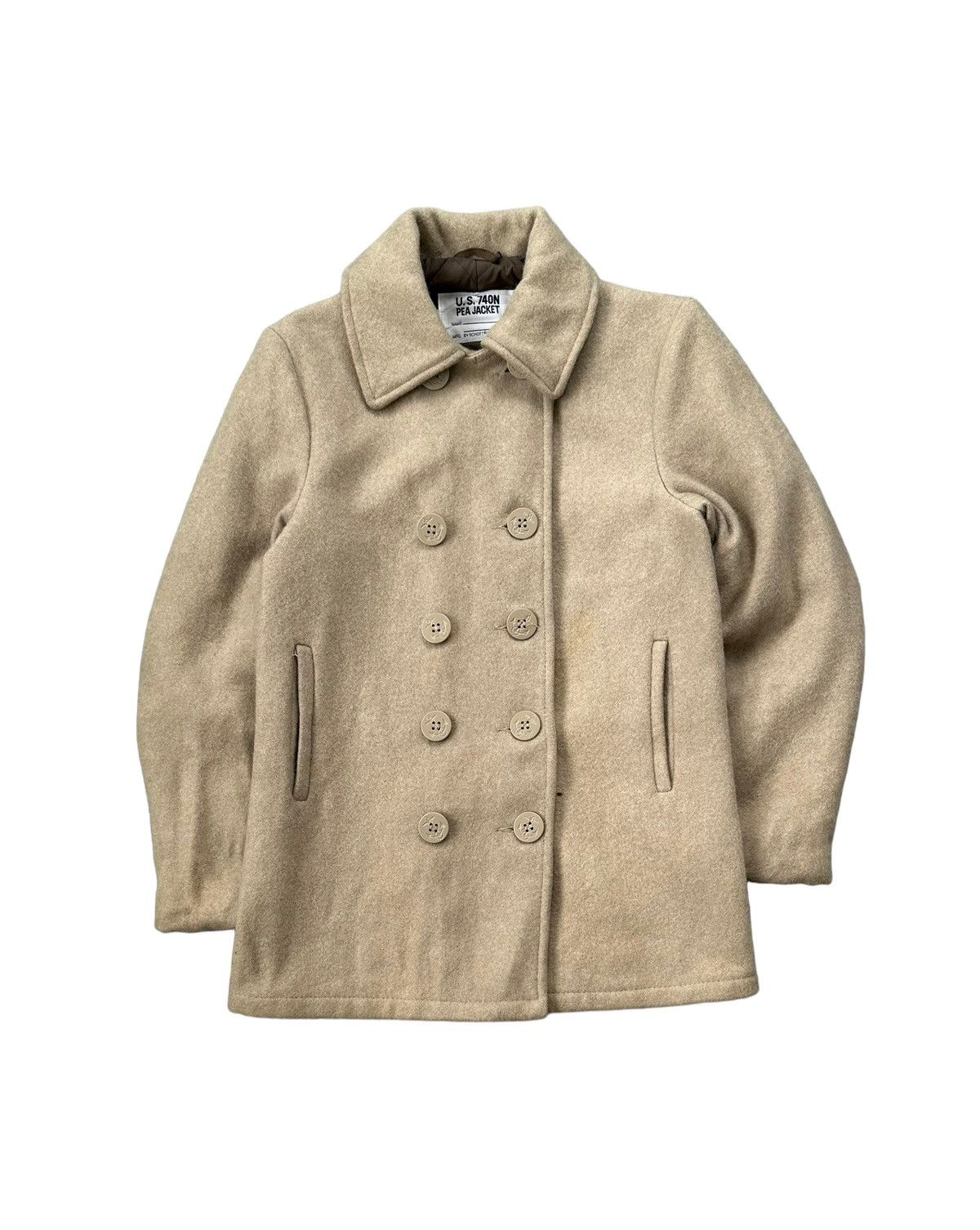 Schott Pea coat wool jacket us740 n pea jacket Size 36R - 1 Thumbnail