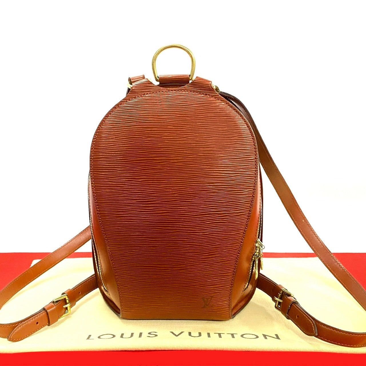 Louis Vuitton Backpack Brown Leather