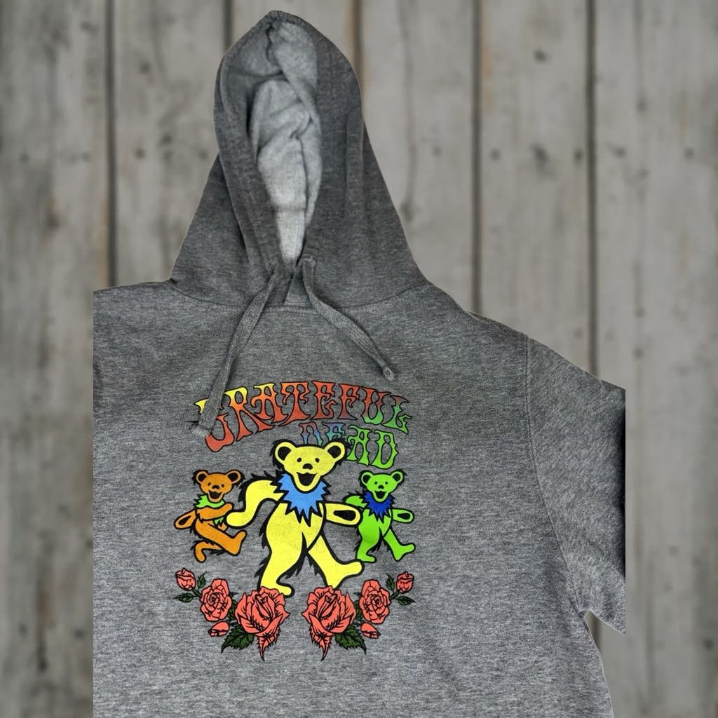 J Brand Grateful Dead Pullover Hoodie Gray Dancing Bears Size S Men Shirt Hoodie Dancing Bears Graphic Print Pockets Hooded Long Sleeve Version: Regular Fit Size US S / EU 44-46 / 1 - 1 Thumbnail
