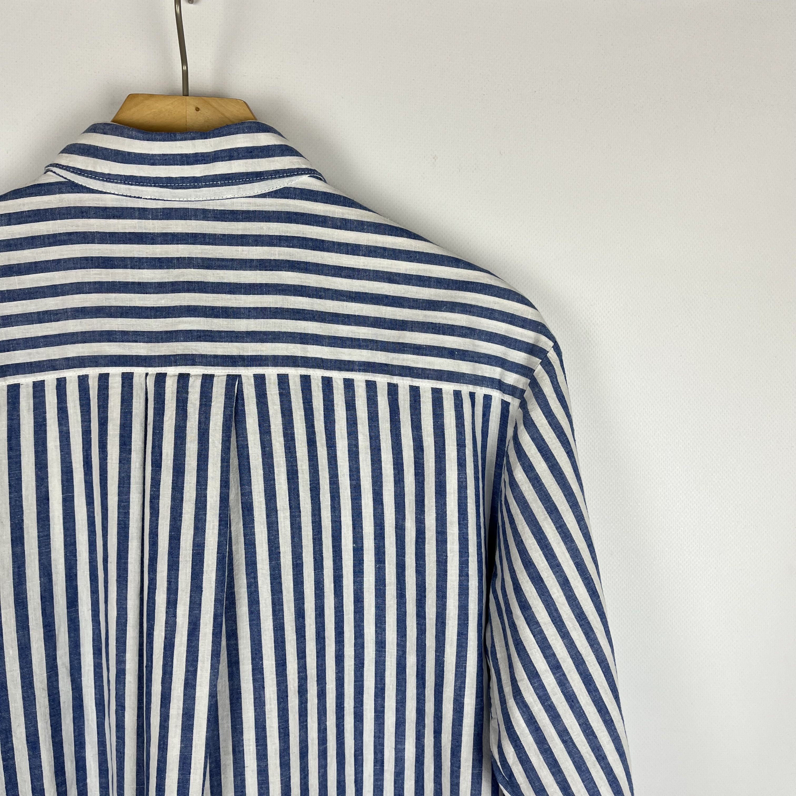Sezane Ladies Sezane Button Up Stripped Blue Max Shirt Size XXS / US 00 / IT 34 - 16 Thumbnail
