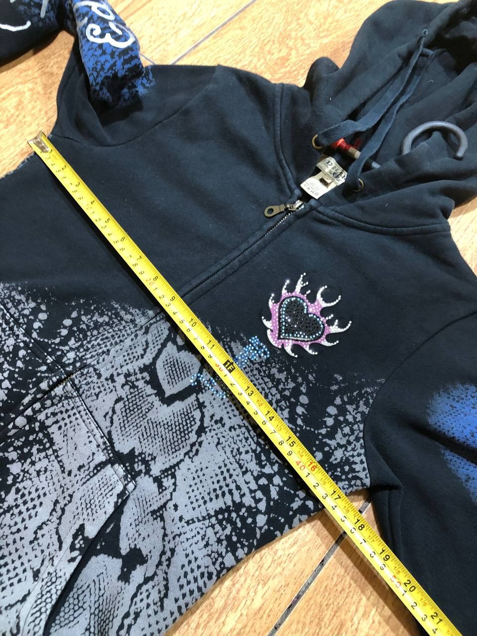 Ed Hardy Ed Hardy Full Zip Hoodie Heart Tattoo Graphic Hooded Size S / US 4 / IT 40 - 8 Thumbnail